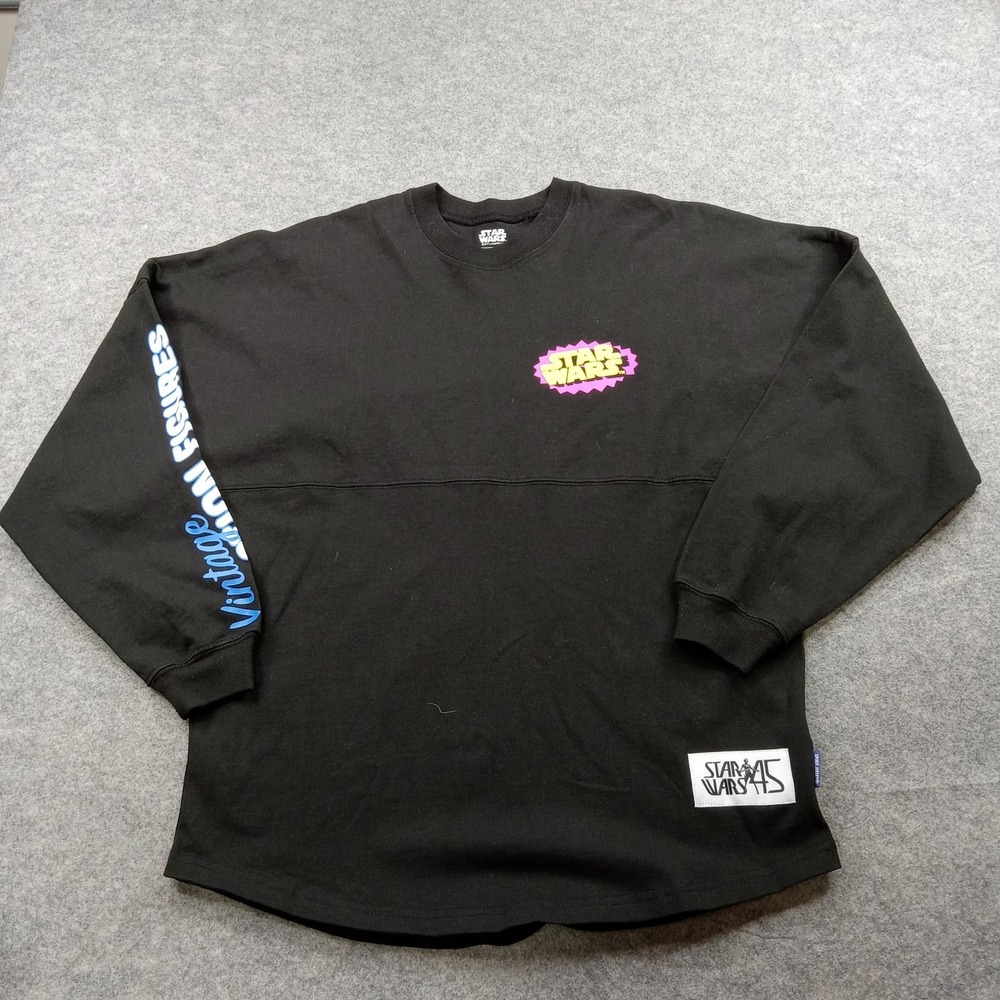 Star Wars Spirit Jersey Shirt Mens Small Black‎ Vintage Figures Graphic Disney